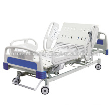 ABS Guardrail 3 Function Adjustable Hospital Electric ICU Bed With Soft Connection